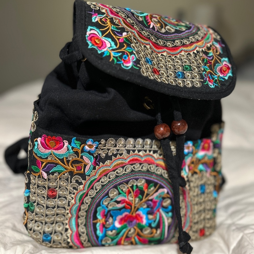 Embroidered Backpack used only twice
